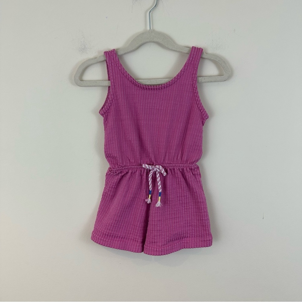 Vince Camuto Girls Pink Tank Romper with Drawstring Waist Size 4T